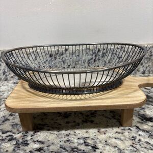 Gorham Silver Plated Vintage Wire Bowl # C743 - Fruit Basket/Bread Basket/Etc